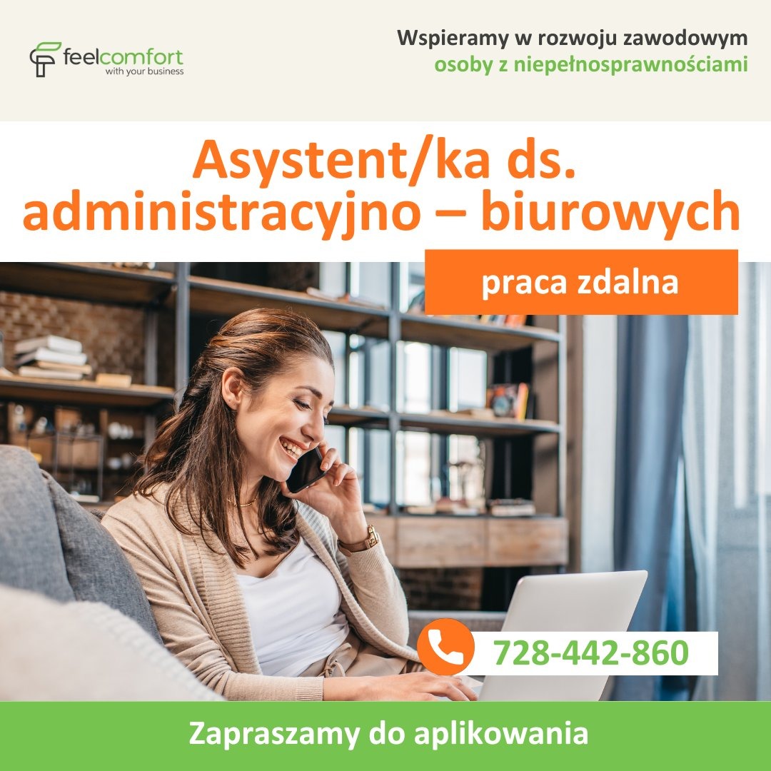 Asystentka ds admin biurowych zdalna